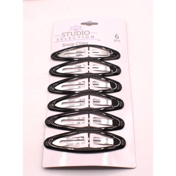 Lot 4 Hair Accessories Studio Collection Comb Snap Clips Belle Bun Maker Black - Picture 4 of 8